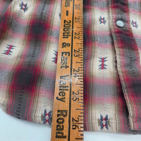 ASOS Flannel Southwestern Print Pearl Snap Button Up Size Men's M - Picture 7 of 13